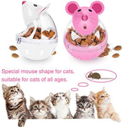 Cat Food Ball Slow Feed Mice Tumbler Shaped Pet Treat Ball Cat Food Toy Ball Pet Food Ball Cat Feeder