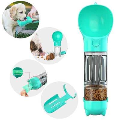 EliteTails™ 3-in-1 Portable Dog Water Bottle & Food Dispenser