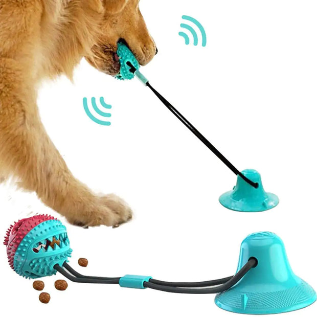Interactive Silicone Suction Cup Dog Ball Toy for Chewing